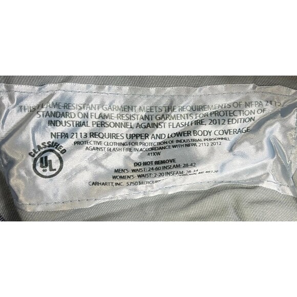 Carhartt FR Jeans Men's 33x34 Original Fit Flame Resistant Utility Workwear Blue - Picture 8 of 12